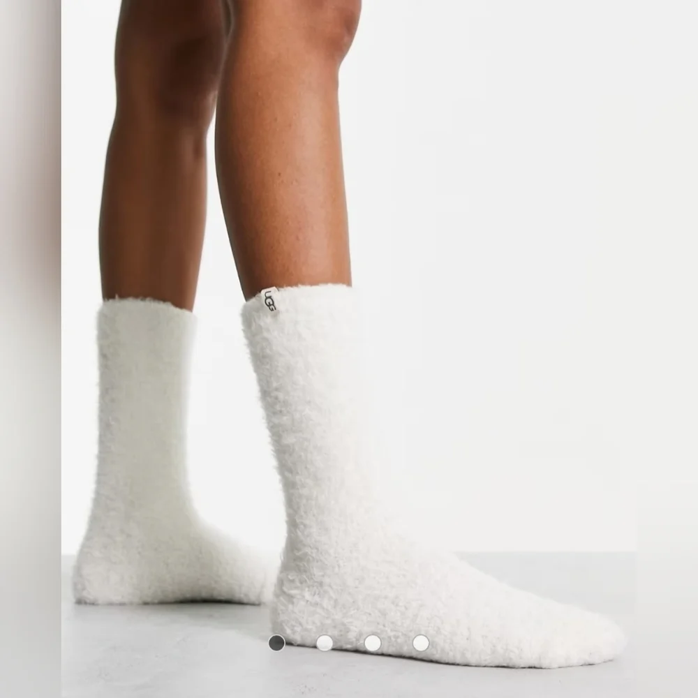 UGG Women's Cream Teddi Cozy Crew Socks